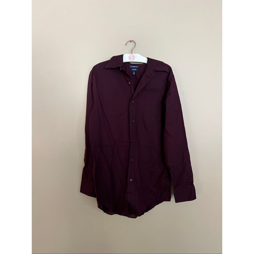 Croft & Barrow Broadcloth Classic Fit Long Sleeve Button Up Top Mens 15 32/33